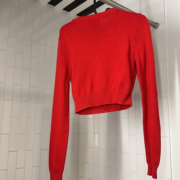 Forever 21 x Disney “Mickey & Co.” Cropped Red Sweater (size S) - Picture 6 of 8
